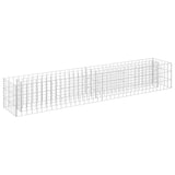 Gabion Raised Bed Galvanised Steel 180x30x30 cm - Front View