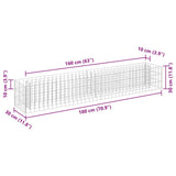 Gabion Raised Bed Galvanised Steel 180x30x30 cm