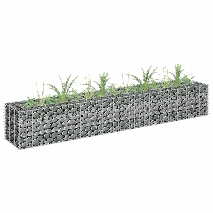 Gabion Raised Bed Galvanised Steel 180x30x30 cm
