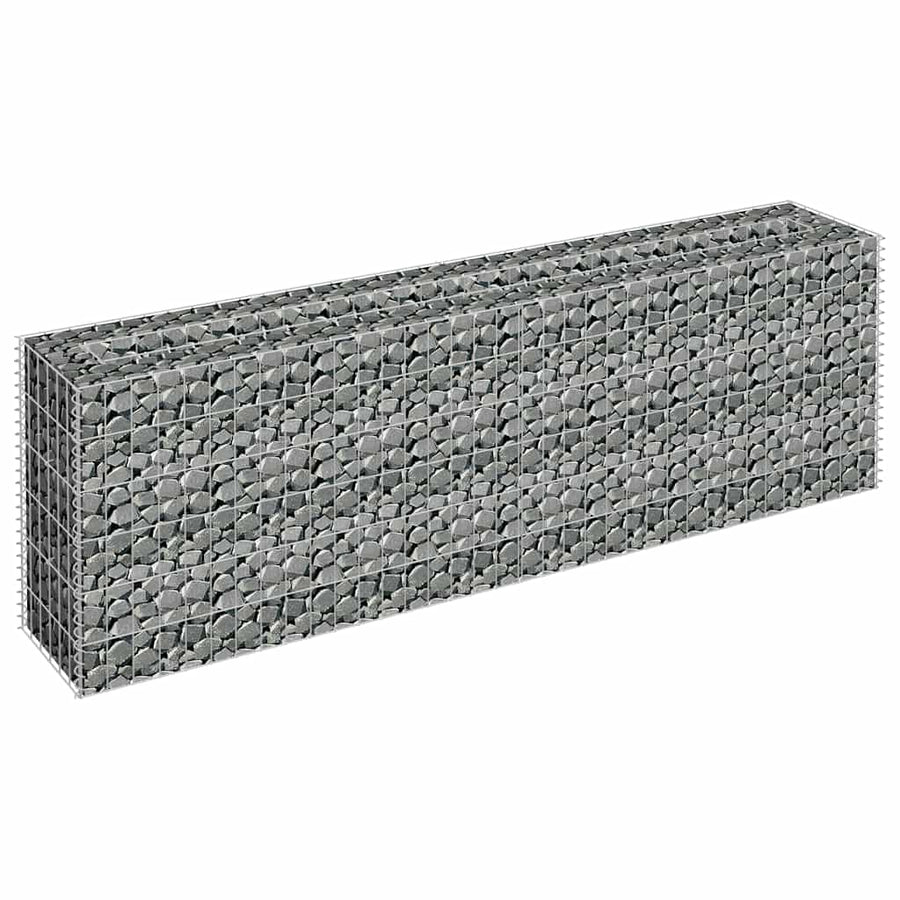 Gabion Raised Bed Galvanised Steel 180x30x60 cm