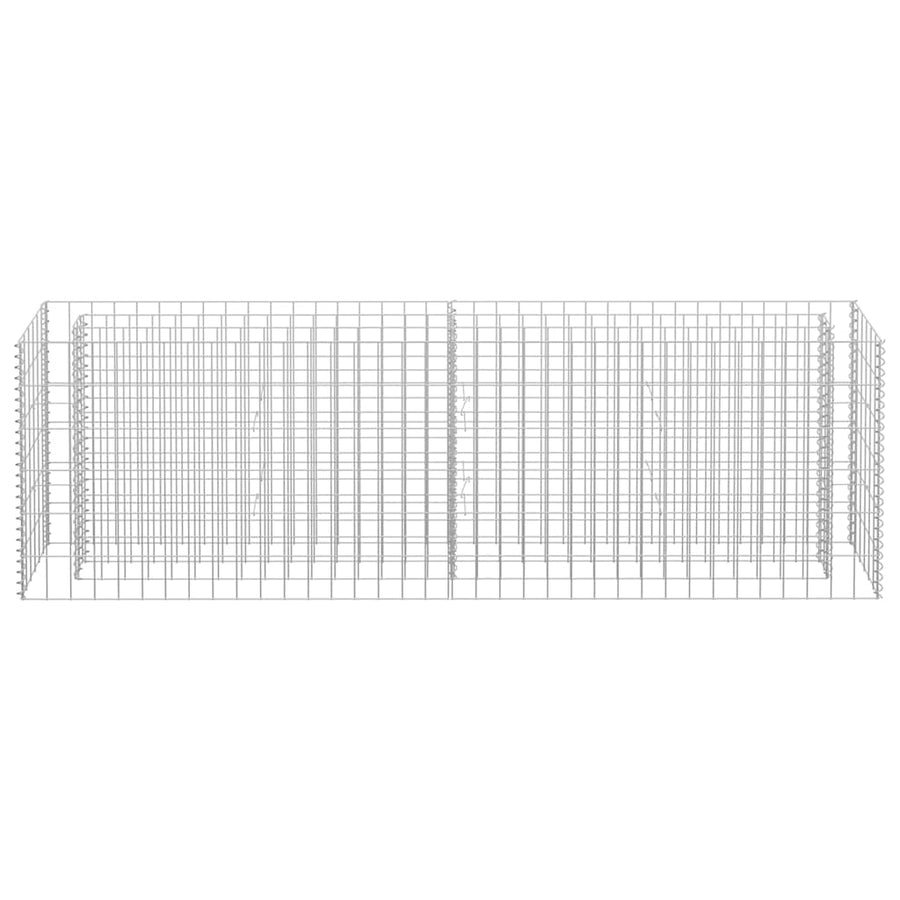 Gabion Raised Bed Galvanised Steel 180x30x60 cm