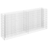 Gabion Raised Bed Galvanised Steel 180x30x90 cm - Front View