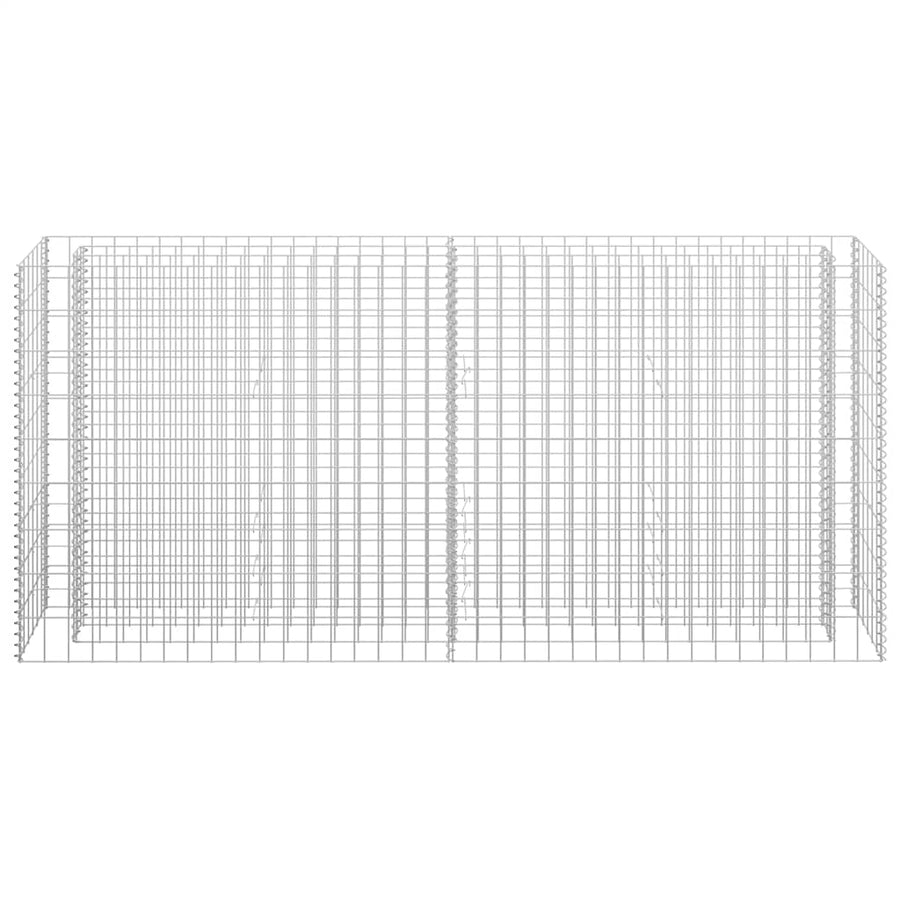 Gabion Raised Bed Galvanised Steel 180x30x90 cm
