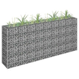 Gabion Raised Bed Galvanised Steel 180x30x90 cm