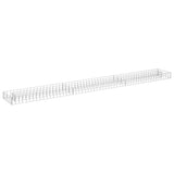 Gabion Raised Bed Galvanised Steel 270x30x10 cm - Front View