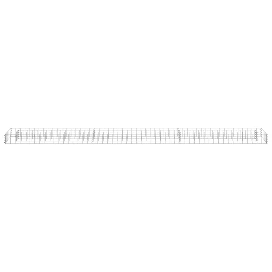 Gabion Raised Bed Galvanised Steel 270x30x10 cm