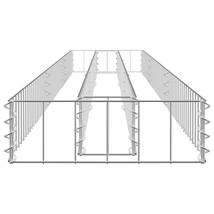 Gabion Raised Bed Galvanised Steel 270x30x10 cm
