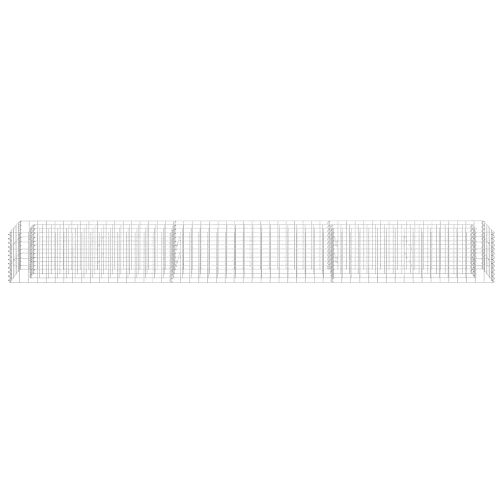 Gabion Raised Bed Galvanised Steel 270x30x30 cm
