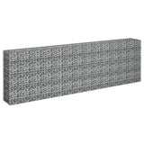 Gabion Raised Bed Galvanised Steel 270x30x90 cm - Side View