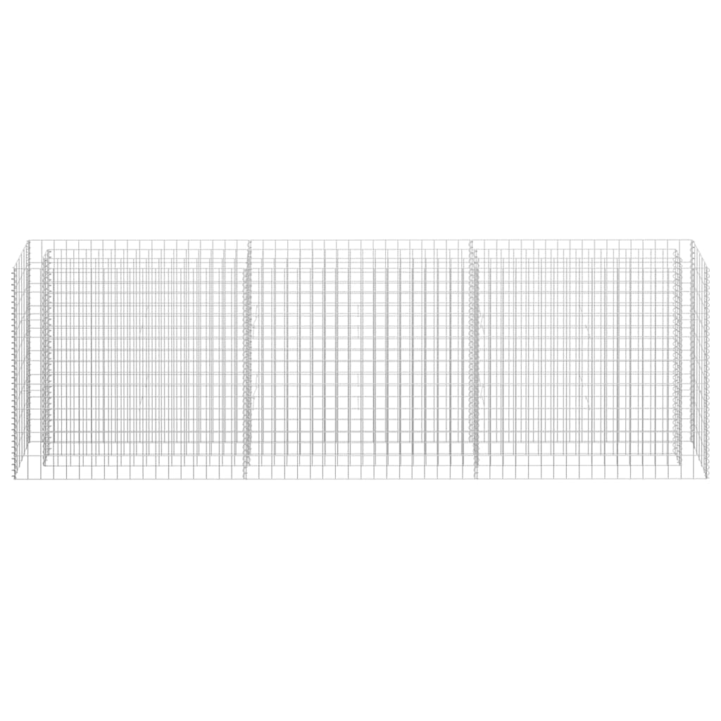 Gabion Raised Bed Galvanised Steel 270x30x90 cm