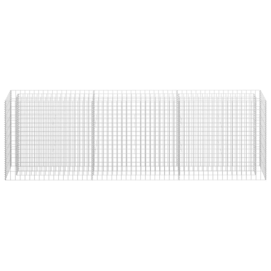 Gabion Raised Bed Galvanised Steel 270x30x90 cm