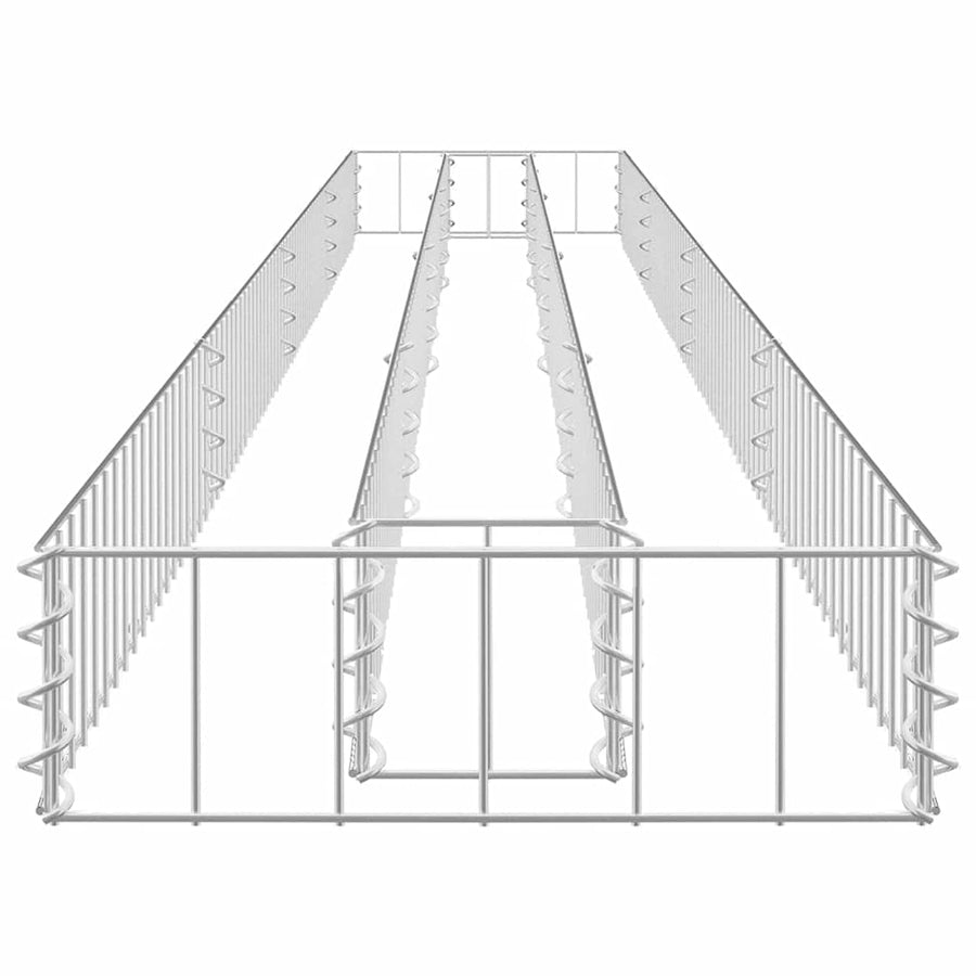 Gabion Raised Bed Galvanised Steel 360x30x10 cm
