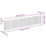 Gabion Raised Bed Galvanised Steel 450x30x90 cm