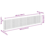 Gabion Raised Bed Galvanised Steel 450x30x90 cm - Close-Up Angle