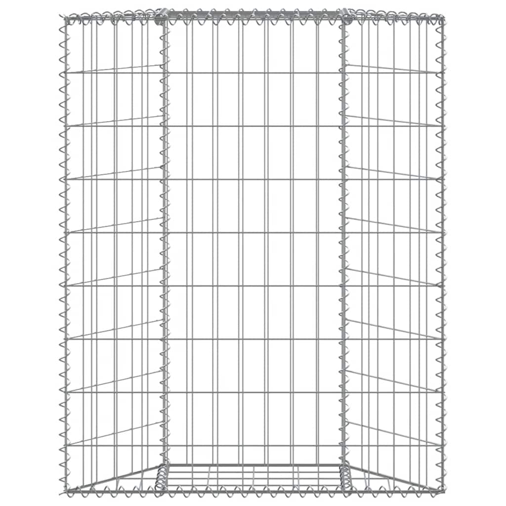 Trapezium Gabion Raised Bed Galvanised Steel 100x20x100 cm