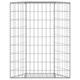 Trapezium Gabion Raised Bed Galvanised Steel 100x20x100 cm - Rear View