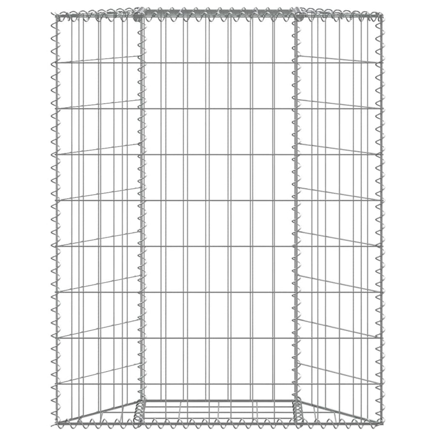 Trapezium Gabion Raised Bed Galvanised Steel 100x20x100 cm
