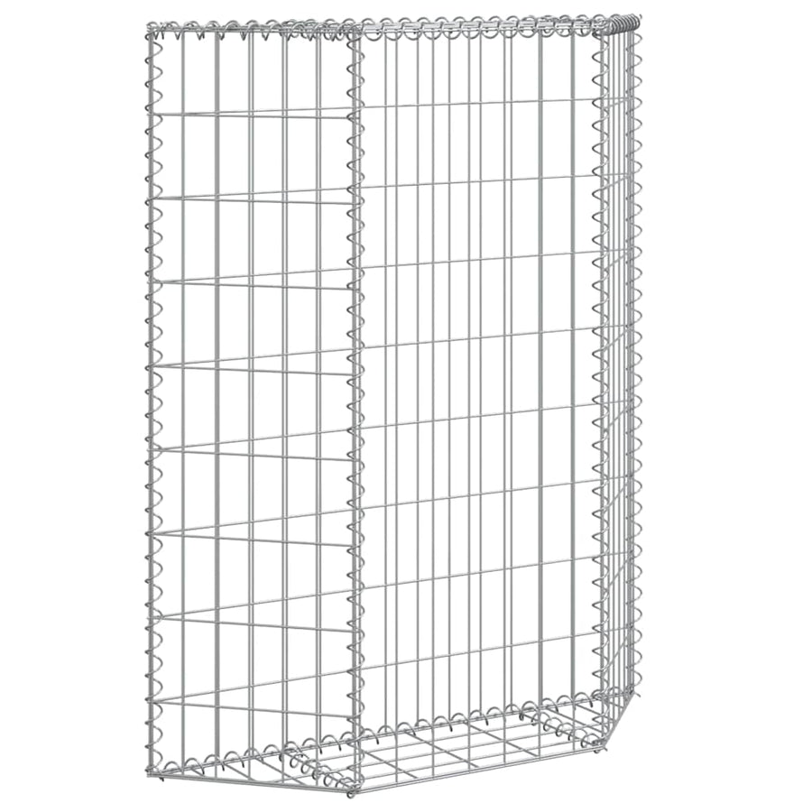 Trapezium Gabion Raised Bed Galvanised Steel 100x20x100 cm