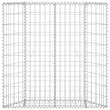 Trapezium Gabion Raised Bed Galvanised Steel 100x20x100 cm - Front View