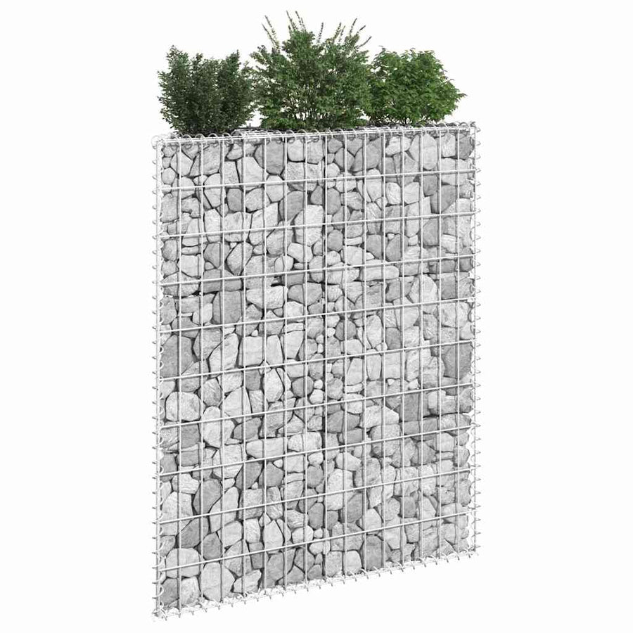 Trapezium Gabion Raised Bed Galvanised Steel 100x20x100 cm