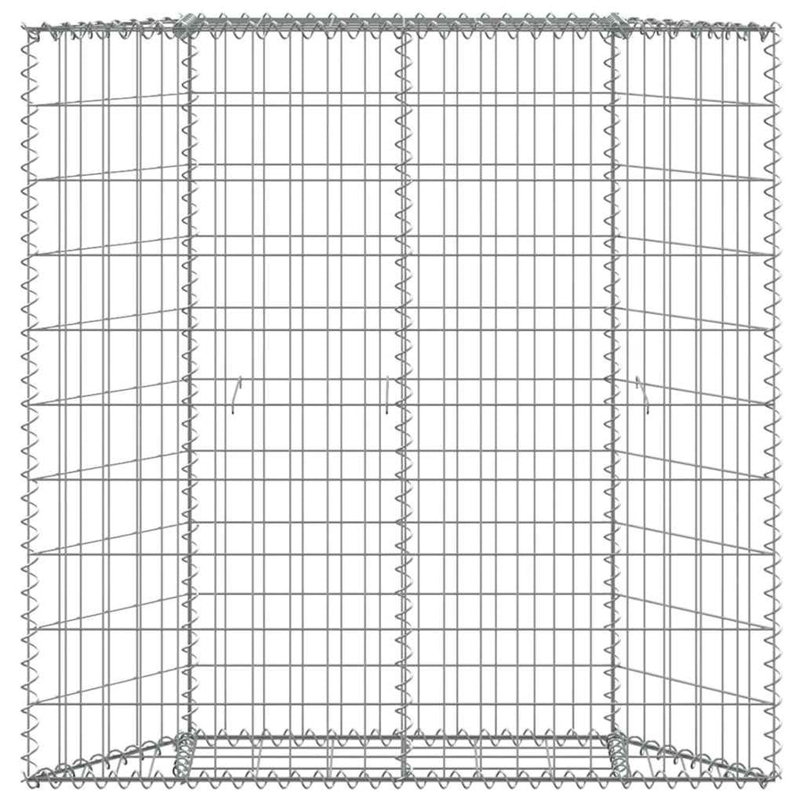 Trapezium Gabion Raised Bed Galvanised Steel 100x20x100 cm