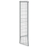 Trapezium Gabion Raised Bed Galvanised Steel 100x20x100 cm - Close-Up Angle
