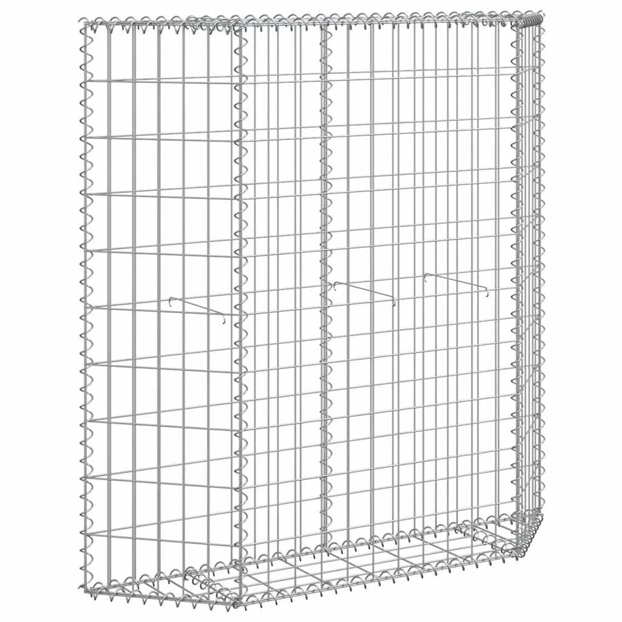 Trapezium Gabion Raised Bed Galvanised Steel 100x20x100 cm