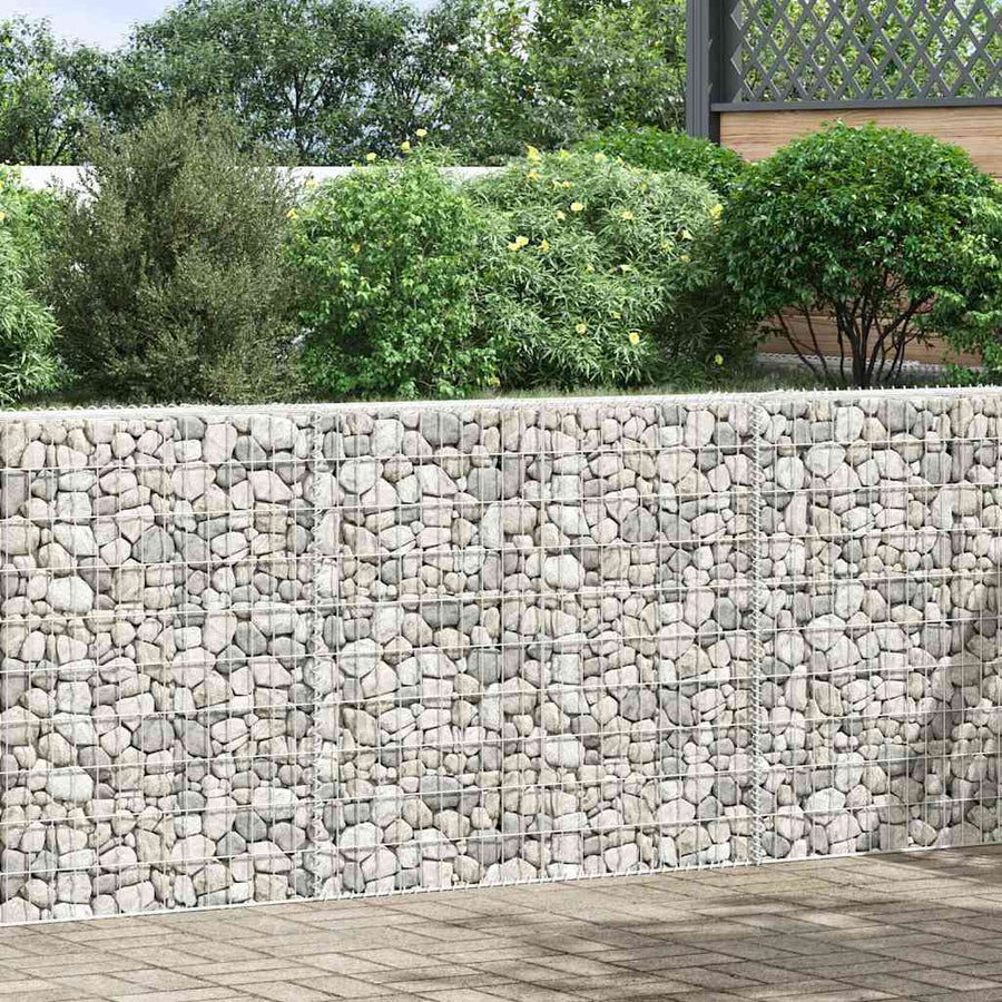 Trapezium Gabion Raised Bed Galvanised Steel 150x20x100 cm