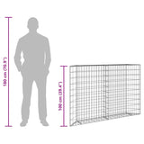 Trapezium Gabion Raised Bed Galvanised Steel 150x20x100 cm - Extra Image