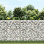 Trapezium Gabion Raised Bed Galvanised Steel 150x20x100 cm