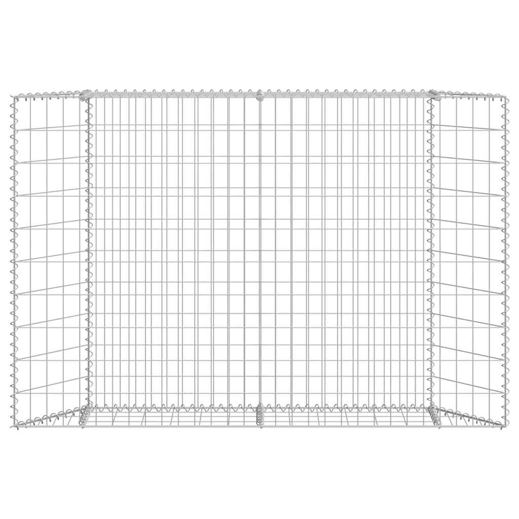 Trapezium Gabion Raised Bed Galvanised Steel 150x20x100 cm