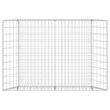 Trapezium Gabion Raised Bed Galvanised Steel 150x20x100 cm - Rear View