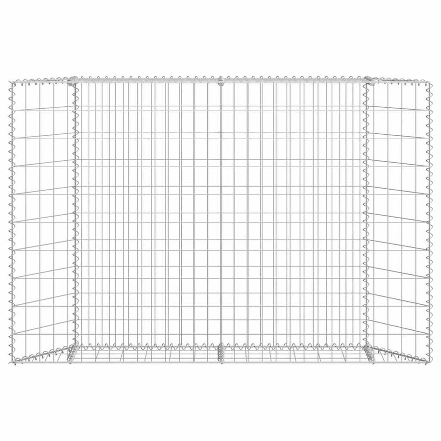 Trapezium Gabion Raised Bed Galvanised Steel 150x20x100 cm
