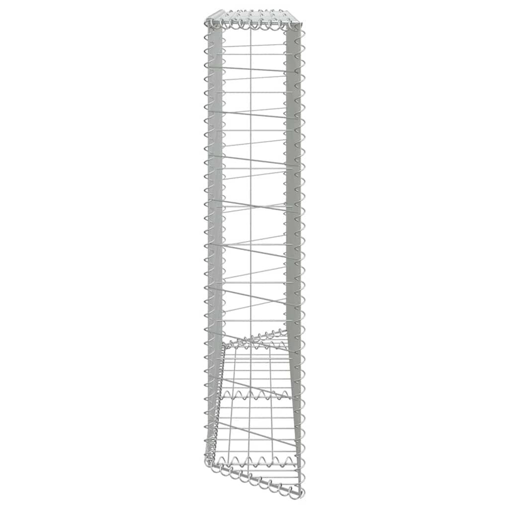 Trapezium Gabion Raised Bed Galvanised Steel 150x20x100 cm