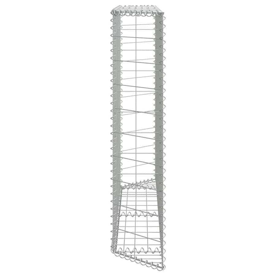 Trapezium Gabion Raised Bed Galvanised Steel 150x20x100 cm