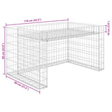 Lawn Mower Garage with Raised Bed 110x80x60 cm Steel Wire - Rear View