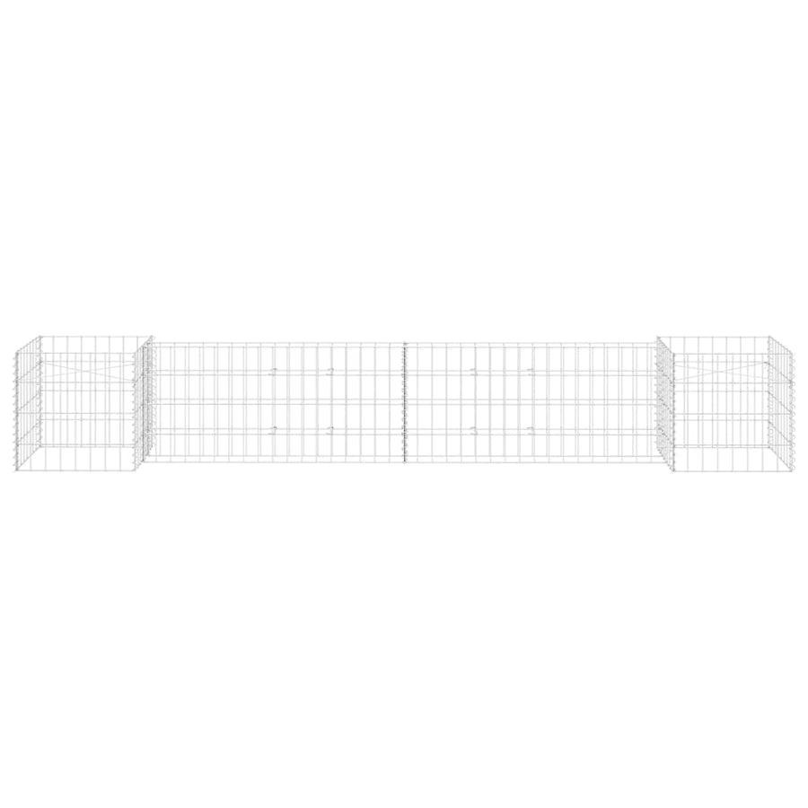 H-Shaped Gabion Planter Steel Wire 260x40x40 cm