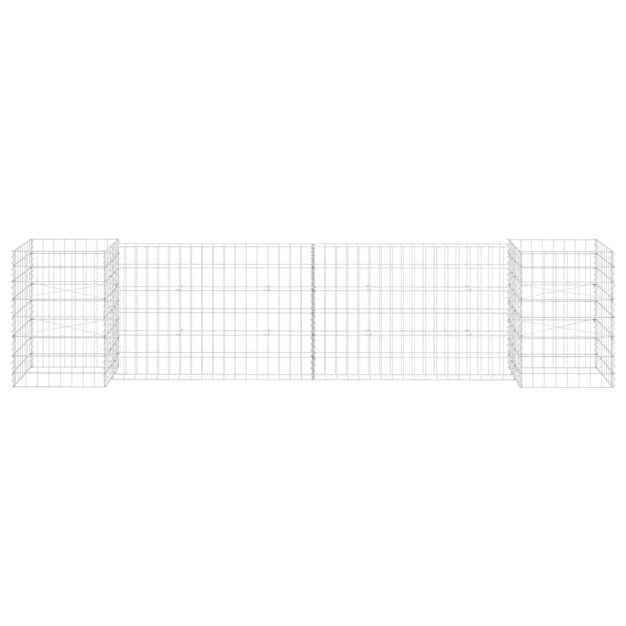 H-Shaped Gabion Planter Steel Wire 260x40x60 cm