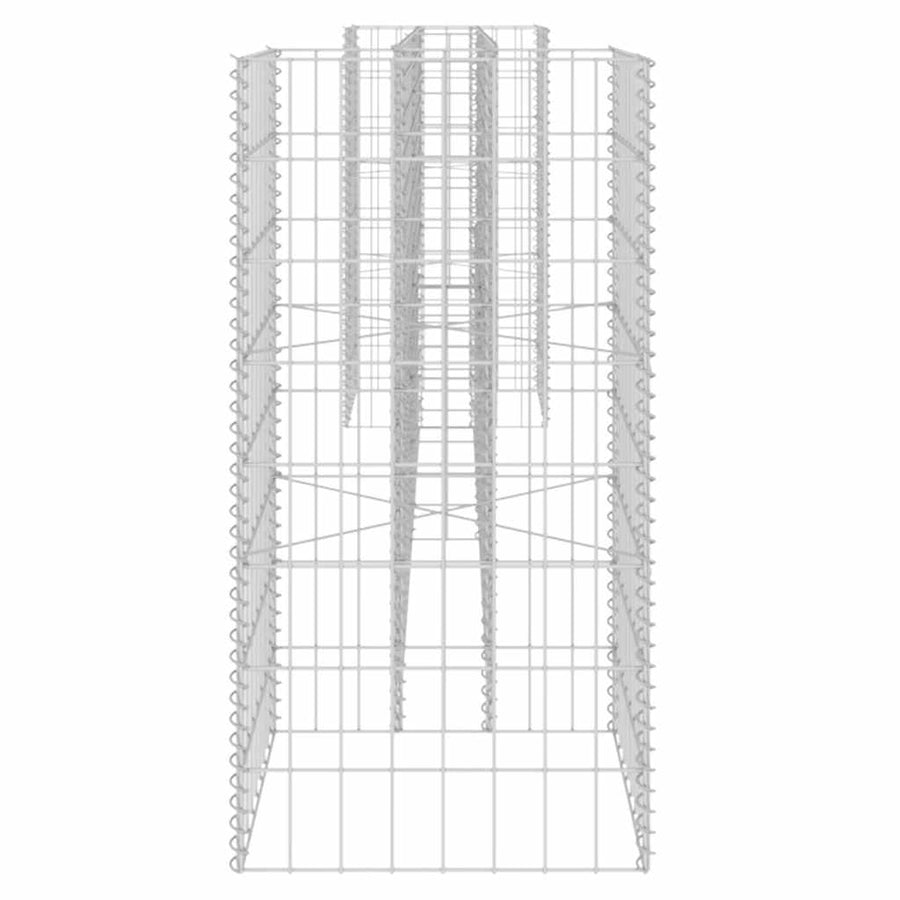 H-Shaped Gabion Planter Steel Wire 260x40x80 cm