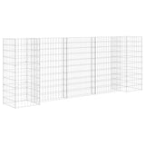 H-Shaped Gabion Planter Steel Wire 260x40x100 cm - Front View