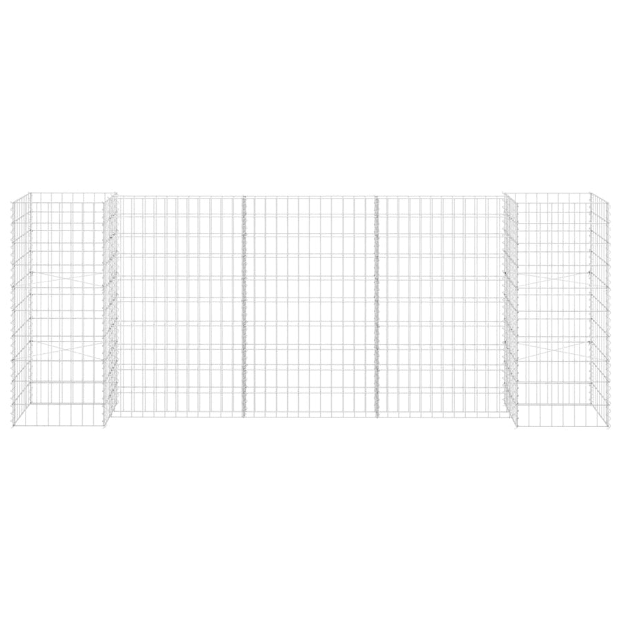 H-Shaped Gabion Planter Steel Wire 260x40x100 cm