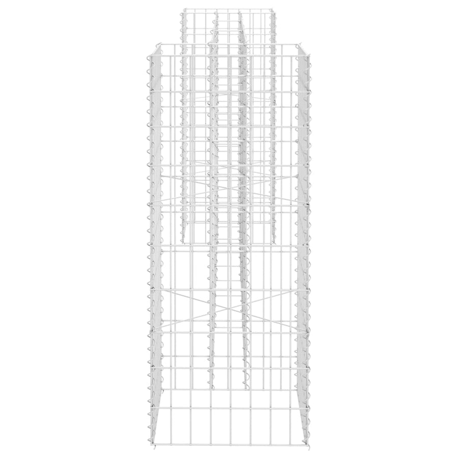 H-Shaped Gabion Planter Steel Wire 260x40x100 cm