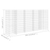 H-Shaped Gabion Planter Steel Wire 260x40x120 cm