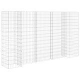 H-Shaped Gabion Planter Steel Wire 260x40x150 cm - Front View