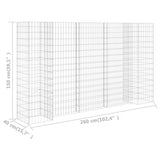 H-Shaped Gabion Planter Steel Wire 260x40x150 cm