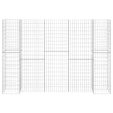 H-Shaped Gabion Planter Steel Wire 260x40x180 cm - Side View