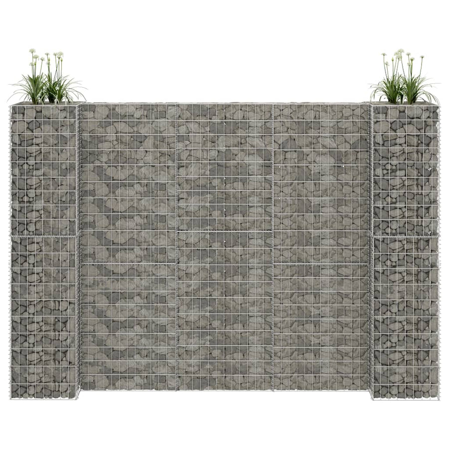 H-Shaped Gabion Planter Steel Wire 260x40x180 cm
