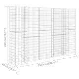 H-Shaped Gabion Planter Steel Wire 260x40x200 cm - Rear View