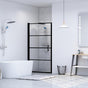 Shower Door Tempered Glass 81x195 cm Black