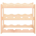 Wine Rack for 12 Bottles Solid Wood Pine